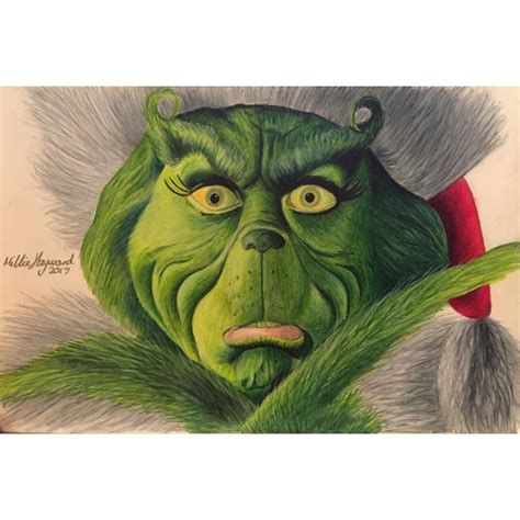 The Grinch from The Grinch Who Stole Christmas. Hand drawn using ...