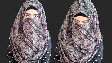 Hijab Style with Niqab | Full coverage| Hijab styles 2020 | Hijab with ...