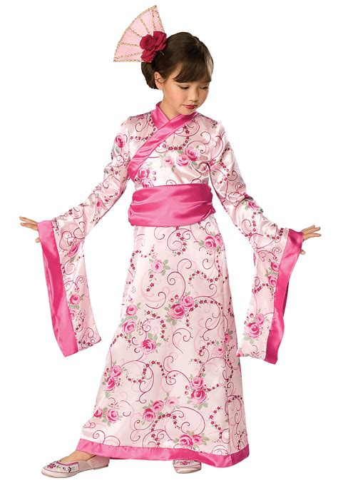 Girls Geisha Costume - Kids Japanese Costumes