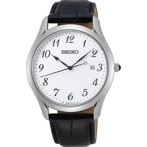 Seiko Men's Leather Strap Watch SUR303P1 - Watches from Lowry Jewellers UK