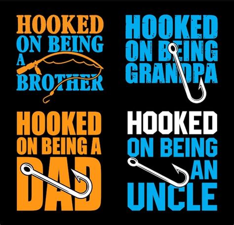 Premium Vector | Hooked on being dad fishing t shirt design bundle ...