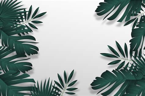 Premium Vector | Tropical leaves wallpaper design