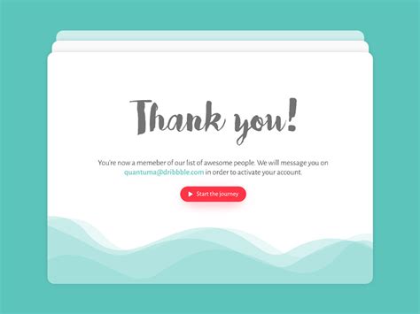 Thank you page - Day 5 by Ahdiya on Dribbble