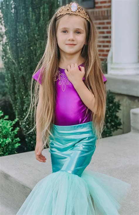 Little Mermaid Costume Girl's Mermaid Costume Leotard & | Etsy