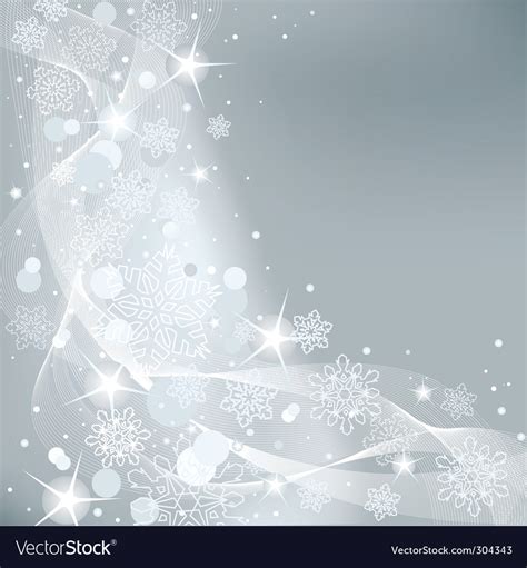 Christmas background with white snowflakes Vector Image