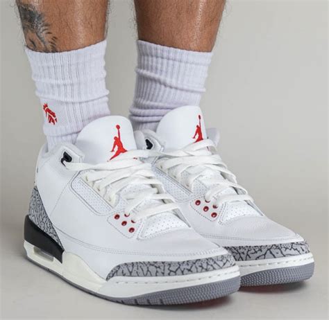 On-Feet Images of the Air Jordan 3 “White Cement Reimagined” | Sneaktorious