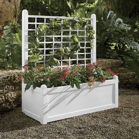 List Of Green Plastic Garden Planters With Trellis 2023