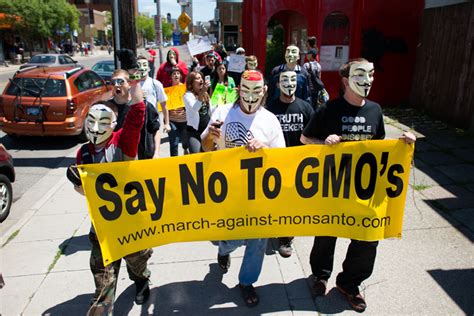 Protesters march against genetically modified foods in Ann Arbor