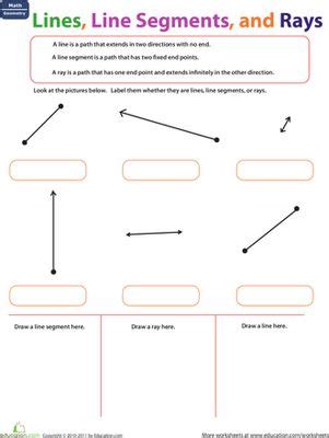 Does your child need some practice identifying lines, line segments ...