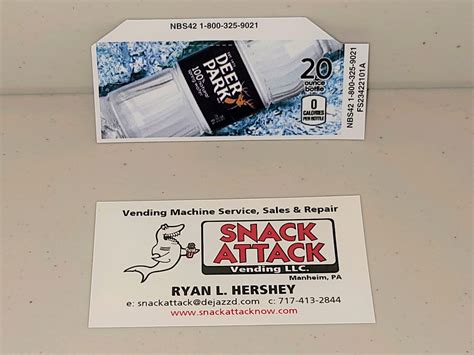 (1) Deer Park Water 20oz. Bottle Vending Label | Snack Attack Vending ...