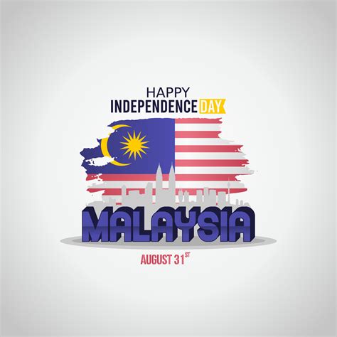 Happy Malaysia Independence Day Vector Illustration. Suitable for ...