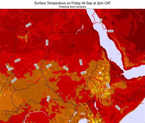 Sudan Surface Temperature on Sunday 08 Dec at 8pm CAT