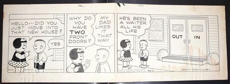 Ernie Bushmiller -- Nancy Daily (1972) -- $150, in For Art's Sake Art's ...