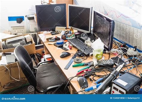 Messy Office Desk Royalty-Free Stock Image | CartoonDealer.com #6252880