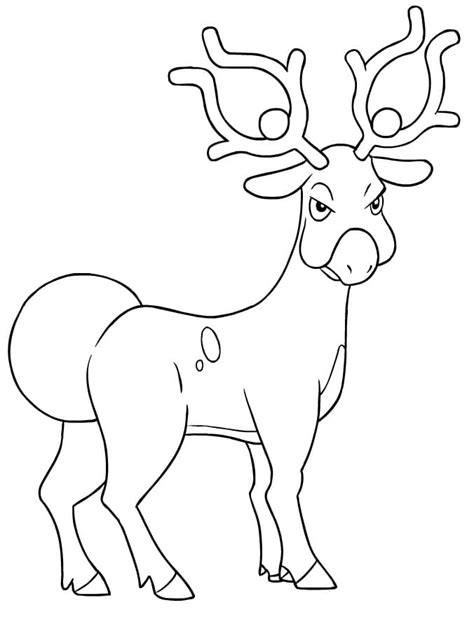 Pokemon Stantler Coloring Page - Free Printable Coloring Pages for Kids