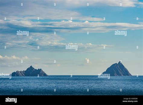 The Skellig Islands, Little Skellig and Skellig Michael, islands nearby ...