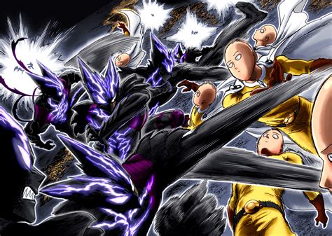 Colored Garou vs Saitama in the air : r/OnePunchMan