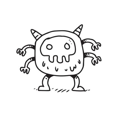 Cute Monster Outline Printable