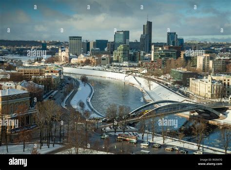 Vilnius skyline on a winter afternoon, Lithuania Stock Photo - Alamy