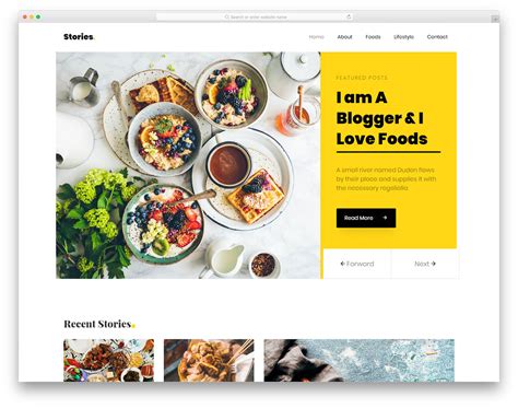 Stories - Free Food & Recipes Blog Website Template 2024 - Colorlib