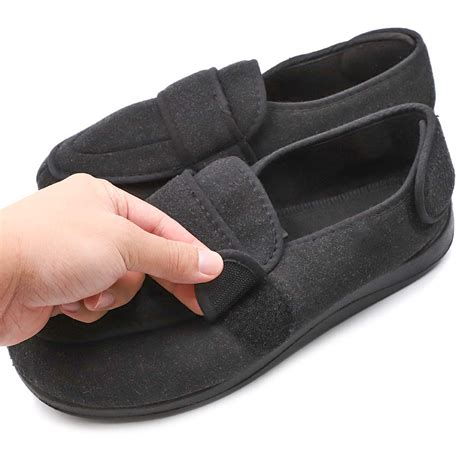 Men's Extra Wide Width Diabetic Recovery Slippers, Adjustable Closures ...