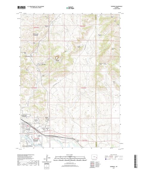 MyTopo Guernsey, Wyoming USGS Quad Topo Map