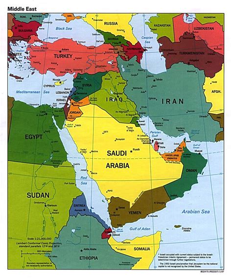 Printable Map Of Middle East