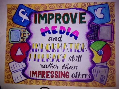 Poster Slogan | Media literacy posters, Social media poster drawing ...