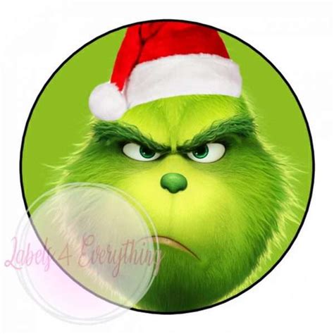 Grinch Face Stickers | Labels4Everything