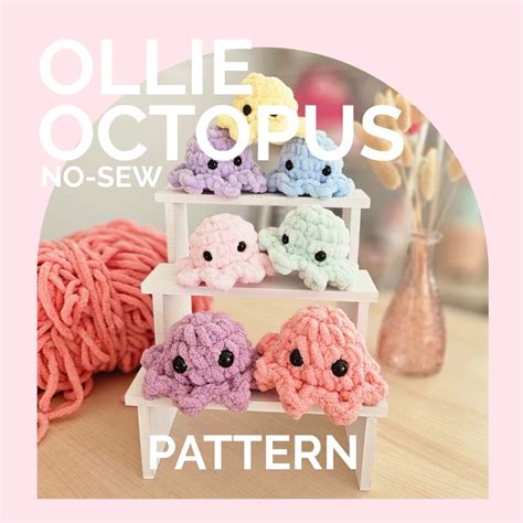 Mini Octopus CROCHET PATTERN No Sew Instant Download PDF Ollie the ...