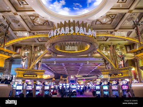 The casino of Caesar Palace in Las Vegas. Caesars Palace is a luxury ...