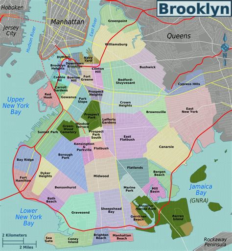 A Basic Map Of Brooklyn Neighborhoods (Different Parts Of Brooklyn ...