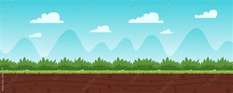 Cartoon Game Background Stock Vector | Adobe Stock