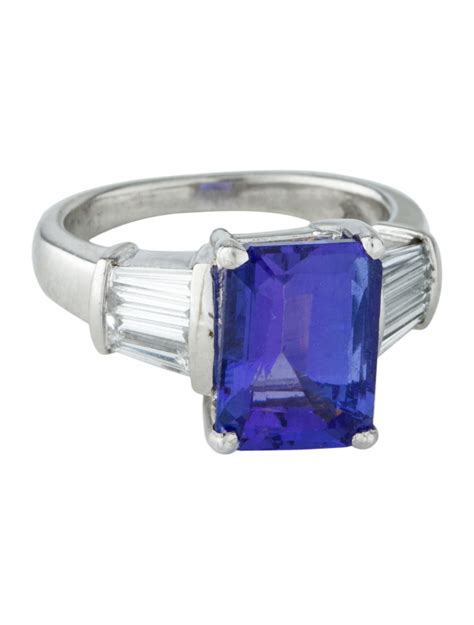 Ring Platinum Tanzanite & Diamond Ring - Rings - RRING86075 | The RealReal