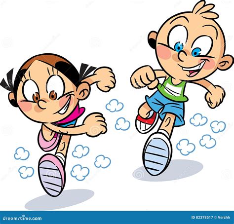 Running Cartoon Children Stock Illustrations – 9,846 Running Cartoon ...