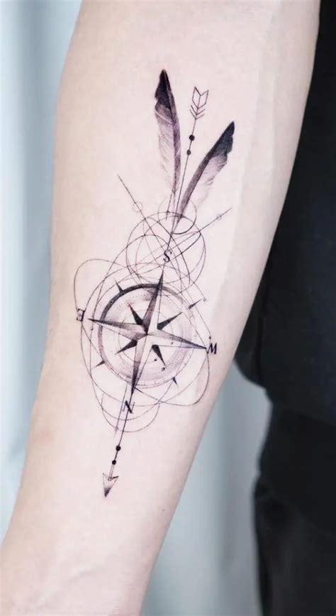 Compass Rose Tattoo Ankle