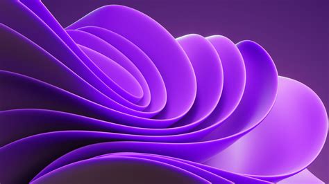 3D background Wallpaper 4K, Windows 11, Purple background