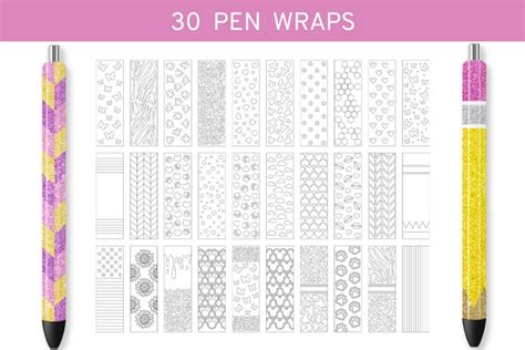 Pen Wrap svg, Burst Pen Template, Burst Pen Wrap