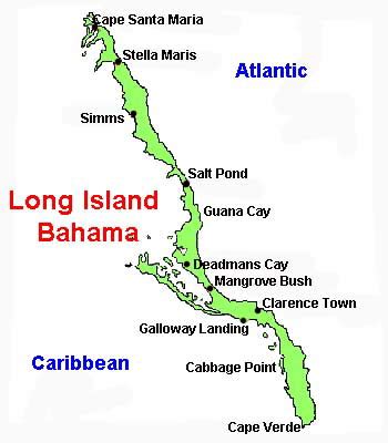 Long Island Bahamas, Map of Long Island Bahamas, Long Island Bahamas ...