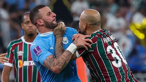 Furious Kyle Walker and Fluminense star pulled apart in heated bust-up ...