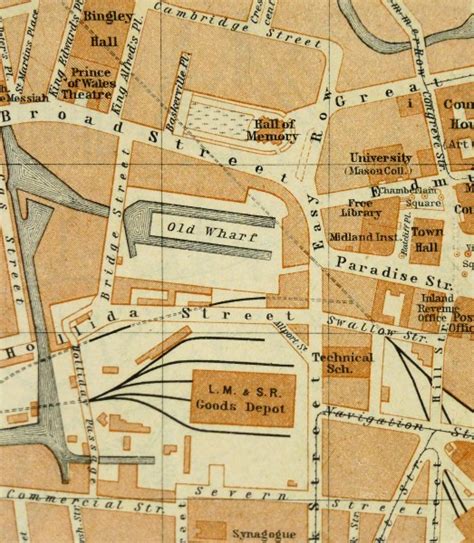 Birmingham England Map, 1924 - Original Art, Antique Maps & Prints