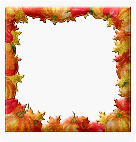 Transparent October Border Clipart - Fall Leaves Powerpoint Background ...