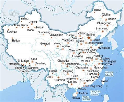 China Map - Map of Chinese Provinces And Major Cities