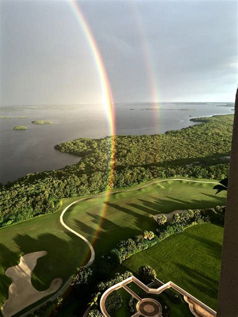 Part of a full circle double rainbow as seen from an airplane : r/pics