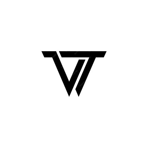 Premium Vector | Vt logo design