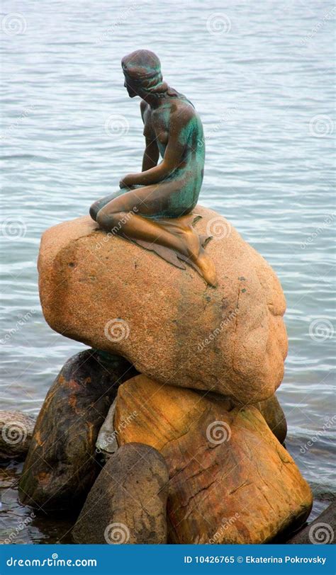 The Little Mermaid Statue In Copenhagen Royalty Free Stock Photo ...