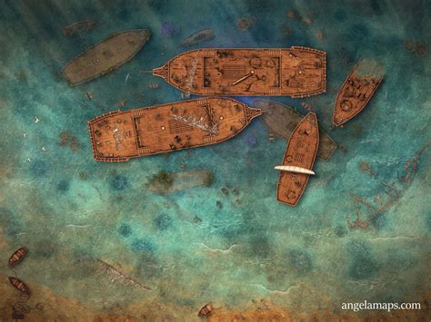 Ship Graveyard ⋆ Angela Maps - Free, Static, and Animated Battle Maps ...