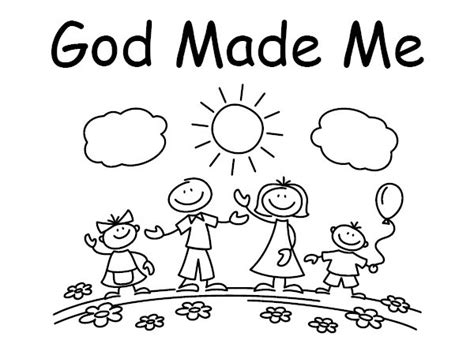 God Made Me Coloring Page