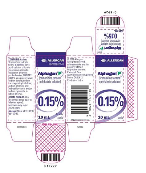 Alphagan P: Package Insert / Prescribing Information