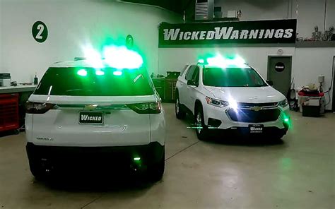 Green LED Strobe Lights, Interior Lights & Light Bars | Wicked Warnings